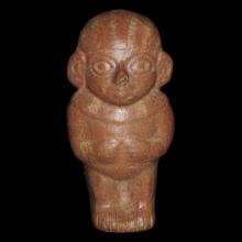 Hominoid terracotta figure